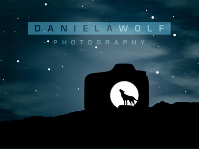 Logo / Splash Image Daniela Wolf Photography camera daniela wolf eos howling illustrator logo moon night photography photoshop sky wolf