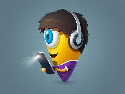 Character for social networks character check in illustration social vector
