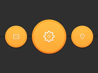 Conceptual Navigation chalk icons circles concept icons navigation orange ui web