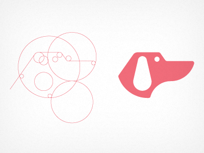 Woof! Woof! animal dog geometric icon