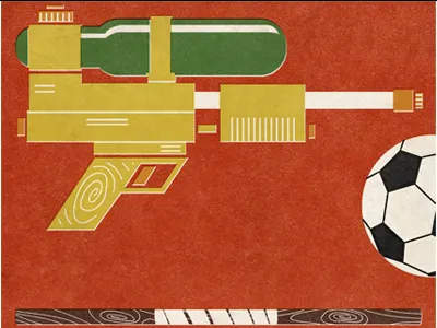 first collaborative illustration project w/ Aaron Lee 90s illustration super soaker teamwork