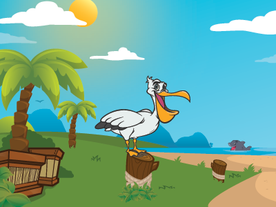 AndyToonz Scene animals character design illustration illustrator landscape ocean vector