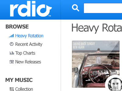 Rdio Update perfect pixel rdio ui uiux ux