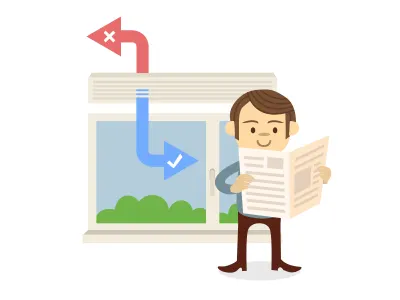 Conditioner conditioner illustration man newspaper read window