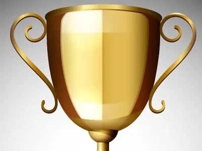 3D Gold Trophy Cup 3d achievement championship football gold golden honor isolated metal metallic motivation place presentation prize race render reward shiny silver skill sport style stylish success tennis trophy victory white win winner