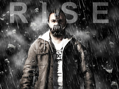 Darkness Rises Poster bane batman lighting photography photoshop