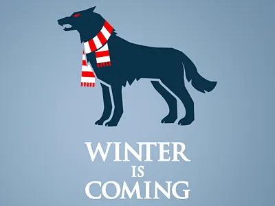 Winter Is Coming game of thrones humor illustration novel stark wolf