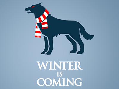 Winter Is Coming game of thrones humor illustration novel stark wolf