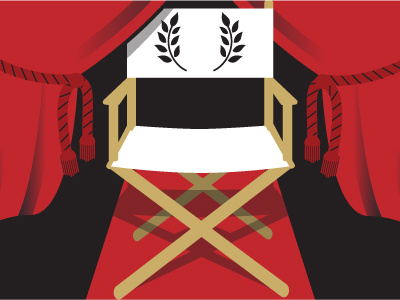 Chair directors chair illustrator movie vector