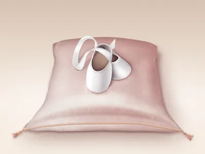 Ballet Shoes for little dancer ballet ballet dancer ballet shoes dance dancer illustration little shoes photoshop pillow ribbon satin shoes