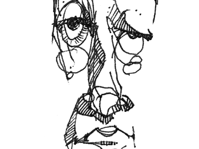 Sketch Man041 pen and ink sketch sketchbook
