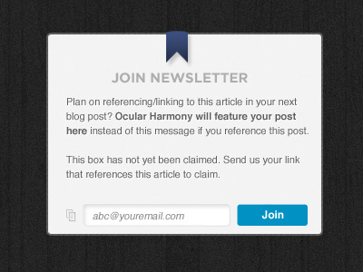 Newsletter Box box newsletter ui ux web