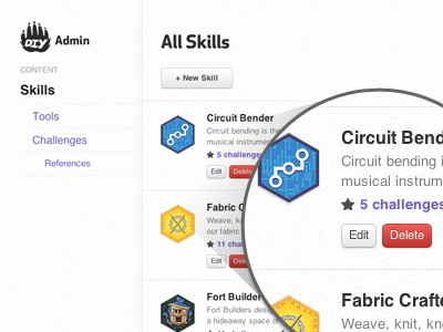 Skill Dashboard admin dashboard light ui
