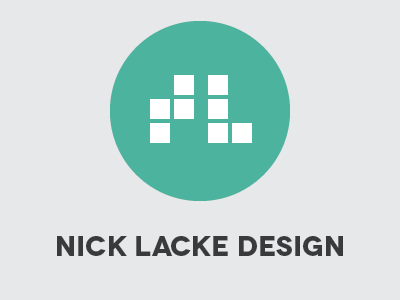 Nick Lacke Design: Initial Logo Concept blue branding circle clean game gaming green identity logo puzzle shape tetris web
