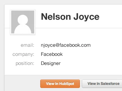Contact Card contact contact card email hubspot profile