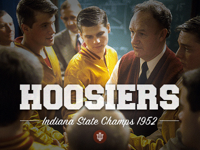 Hoosiers college font favorite movie gene hackman hoosiers indiana playoff sign painter