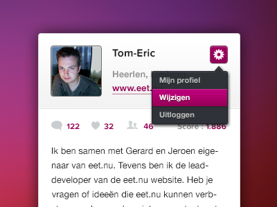 Community profile profile ui user interface