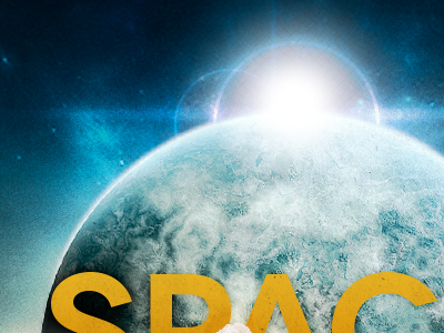 Space Flare flare light planet poster shiny space