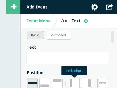 Event Editor editor ui ux