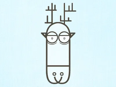 Reindeer Illustration animal concept illustration lettering minimal reindeer