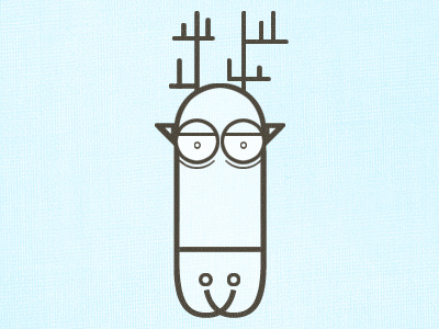 Reindeer Illustration animal concept illustration lettering minimal reindeer