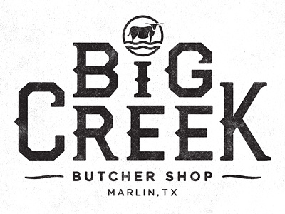 Big Creek Butcher Shop logo typography