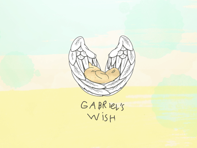 Gabriel's Wish baby logo non profit psd wings