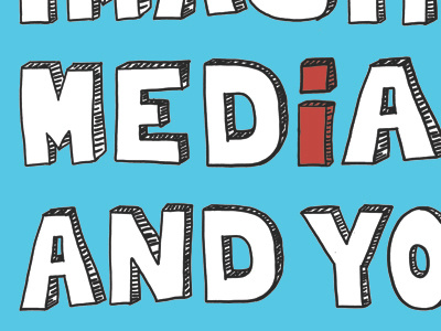 Media hand type t shirt