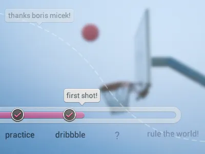 New Player On The Court! basketball checkmark load progress tool tip world domination