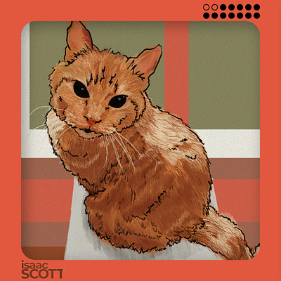 Sage (Sweetie Boy) cat digital painting graphic design illustration painting pet portrait procreate