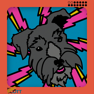 Samson (Turkey) dog graphic design illustration oklahoma pet portrait schnauzer tulsa vector