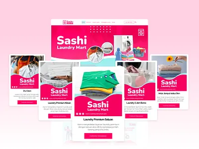 Sashi Laundry Mart - Laundry Services Website branding graphic design ui