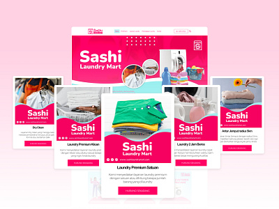 Sashi Laundry Mart - Laundry Services Website branding graphic design ui