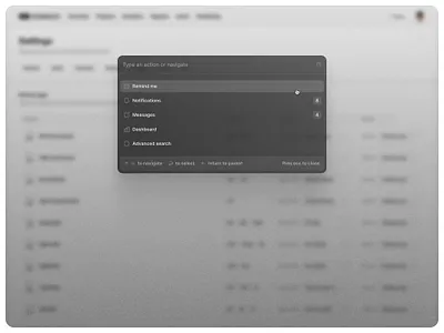 Command+K actions — Untitled UI cmdk command k commandk product design quick search search searchbar ui design user interface