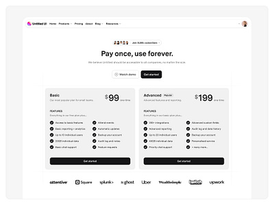 Pricing page — Untitled UI minimal pricing pricing cards pricing page pricing plans web design webdesign