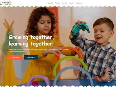 Real Hero(es) Learning Centre logo motion graphics ui ux website design