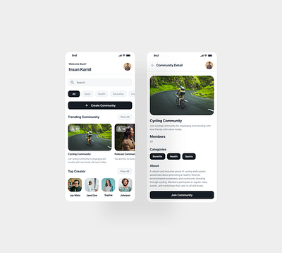 Community App Concept 👥📱 button clean design europe image indonesia designer layout mobile app neat ui uidesign ux