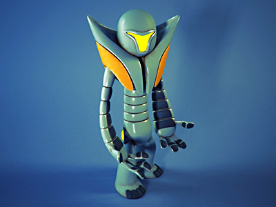 Speedy Robot 3d illustration character design robot toy design