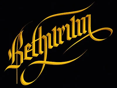 Bethurum – work in progress bethurum blackletter calligraphy custom gothic lettering type typography