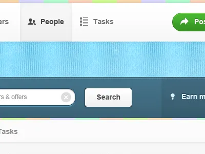 Nav + Search green links nav navigation post post a job search search box searchbox