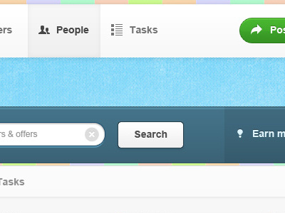 Nav + Search green links nav navigation post post a job search search box searchbox