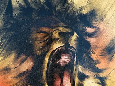 Narasimha digital painting lion sketch