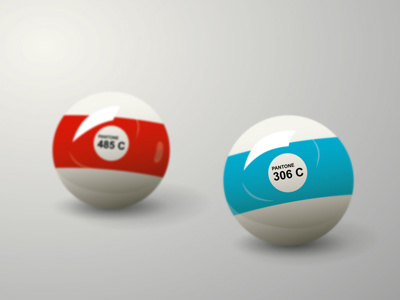 Pantone Billard Balls balls billard blue illustrator pantone photoshop red