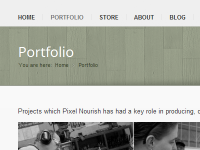 Website redesign - header green pixel nourish redesign theme wordpress