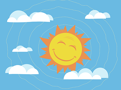 Day/Night Illustration Series: Day version pre-texture 3.0 color illustration poster print series vector