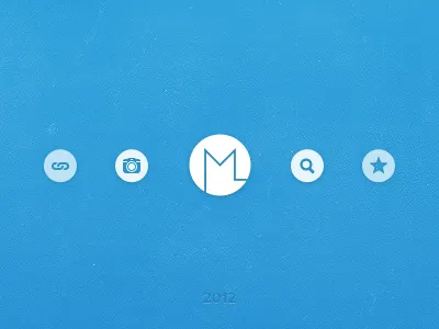 Something might be around the corner ... blue glyphs icons logo miekd