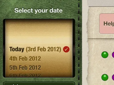 Golf booking system bookings date golf leather spinner