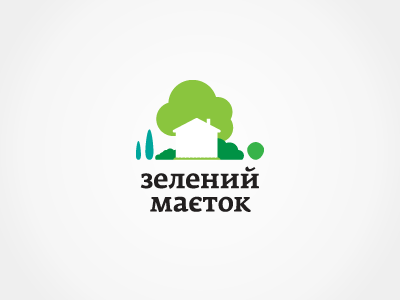 Logo for Green Mansion architecture bush eco green hatchers landscaping logo plant tree