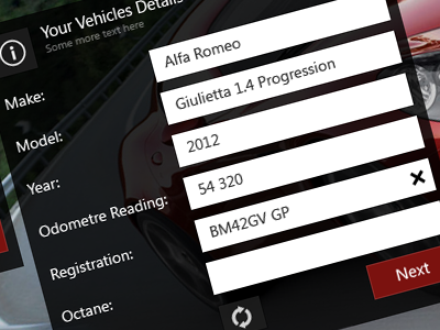 Fuel Log Manager metro microsoft origin interactive ui user experience user interface ux