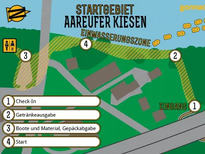 Maps Aareböötle aare bern boating event race river rubber